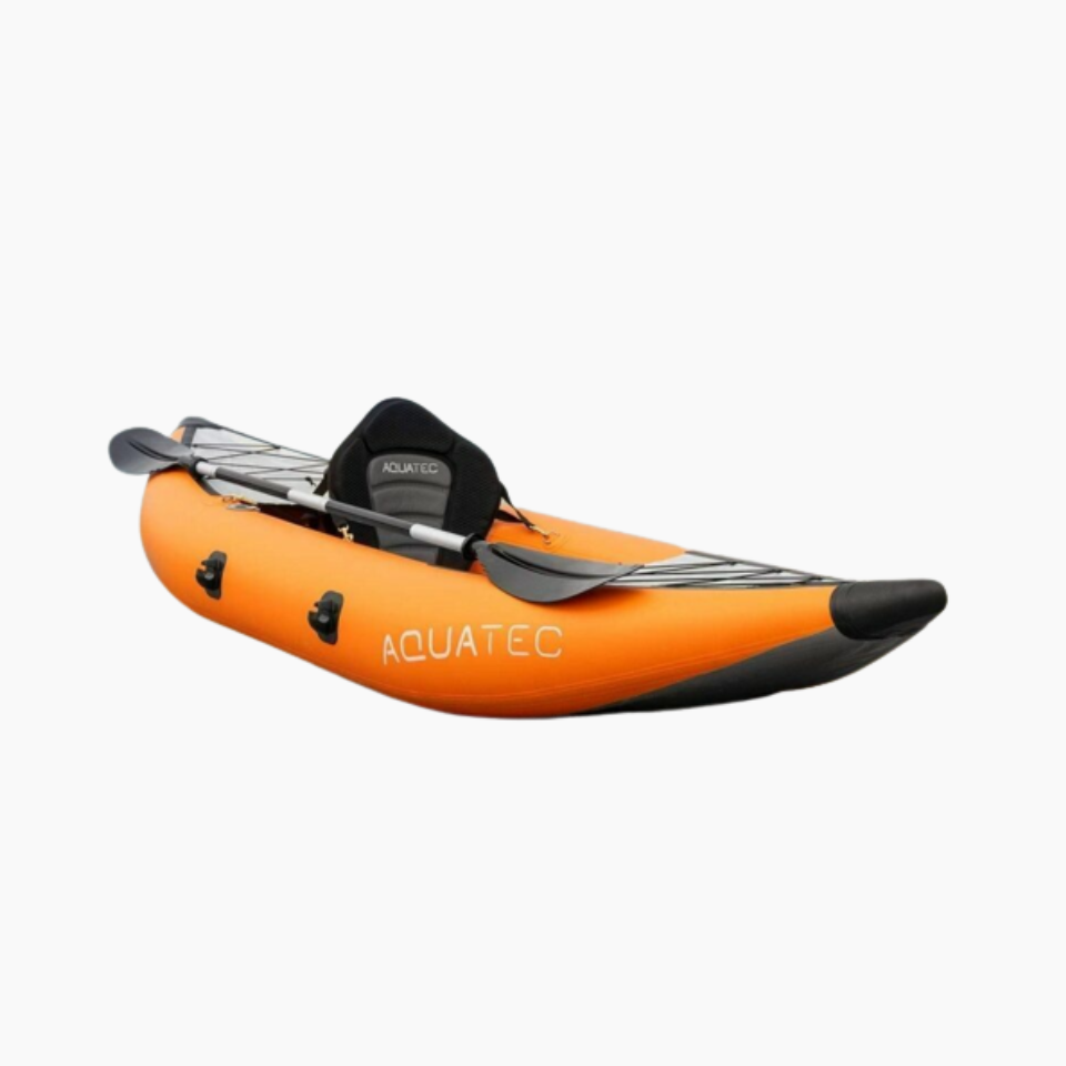 AquaTec Kayak | Inflatable Sea & Fishing Kayak | Inflatable Boat Available  as Single Kayak or Double Kayak | Bag & Kayak Paddles Included